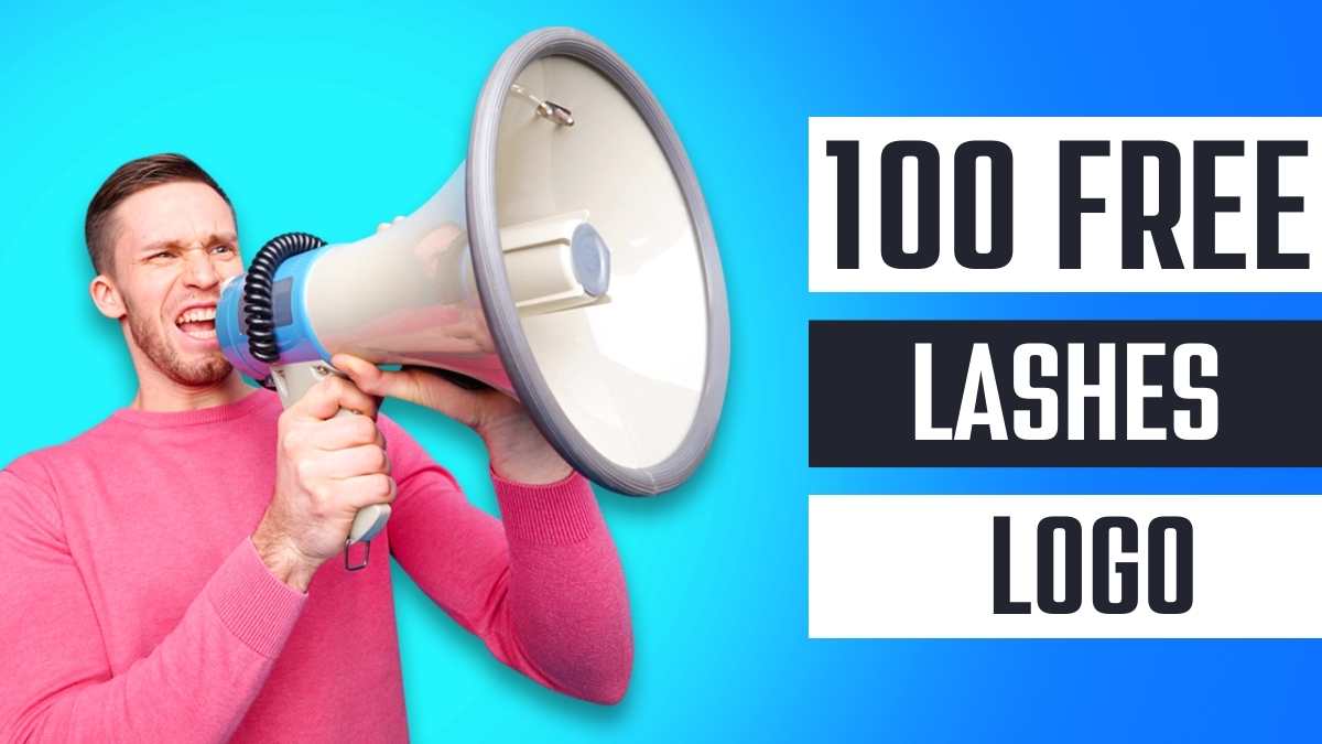 100 Free lashes logo for you