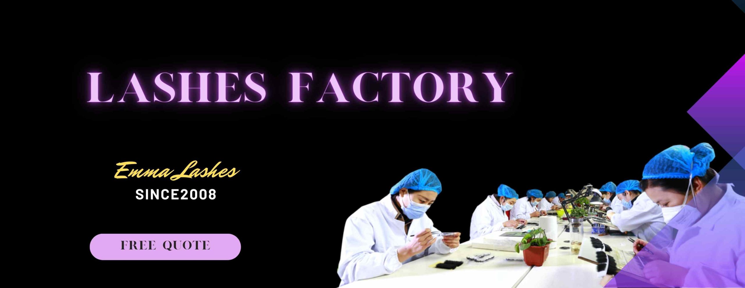 Emma Lashes Factory Banner